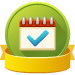 A calendar check mark icon
