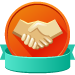 A handshake icon