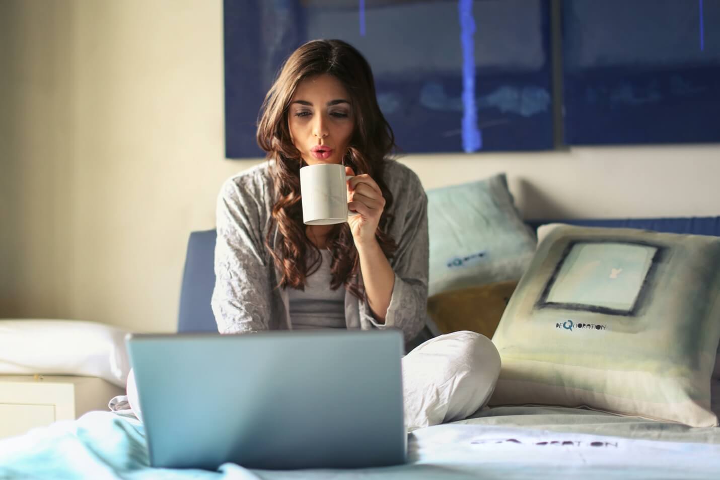 Woman working from home