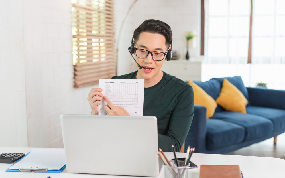 Man working from home