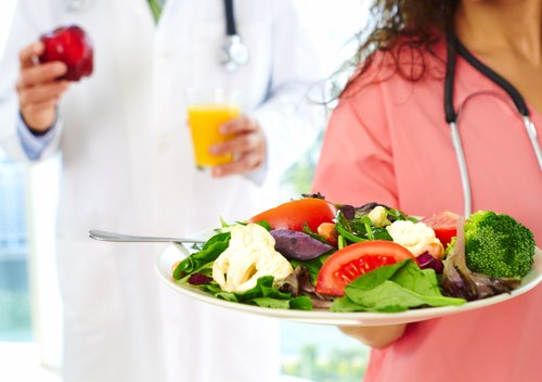 Healthcare workers practicing wellness