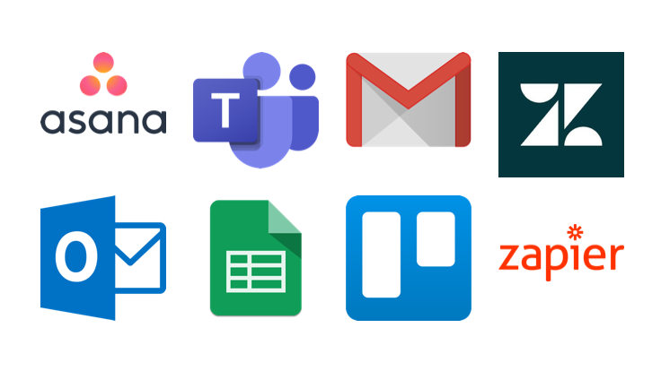 Logos of popular products Recognize integrates, such as Azure, Teams, Zendesk, Trello, and Zapier.