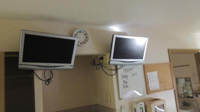 TV screens in hospital