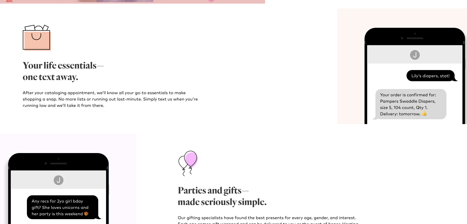 Homepage showing mobile screenshots