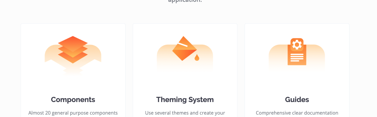 Orange repeating symbols representing parts of a product