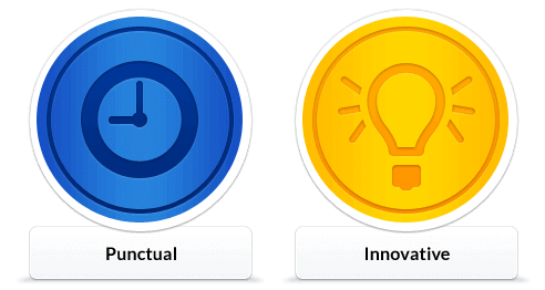 Example of recognize badges